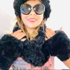 Russian Muff, Cowl, and Fingerless Gloves