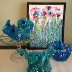 Acrylic Painting With Resin Vases