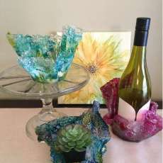 Resin Vases and Alcohol Ink Painting