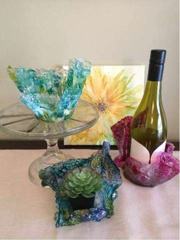Resin Vases and Alcohol Ink Painting