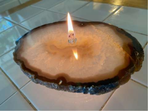 Agate Rock Candle