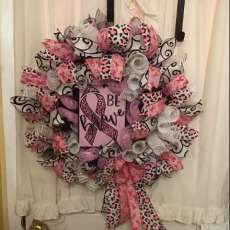 Breast Cancer Awareness Wreath