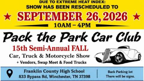 Pack the Park Car, Truck & Motorcycle Show + Vendors