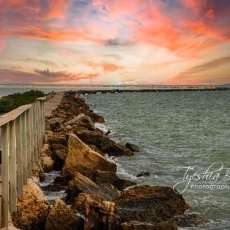 Water Splashes Sunset
