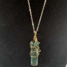 Wire Wrapped Jasper Stone Necklace
