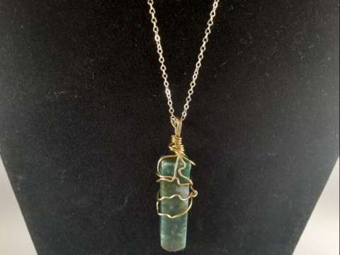 Wire Wrapped Jasper Stone Necklace