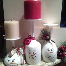 Snowman Candle Holders