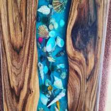 Walnut Wood With Sea Shellsll