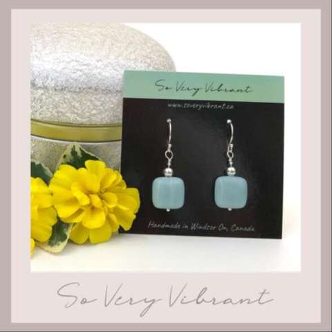 Amazonite Squares - Sterling Silver