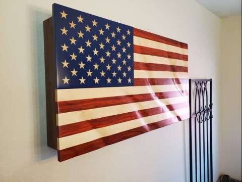 American Flag Liquor Cabinet 48