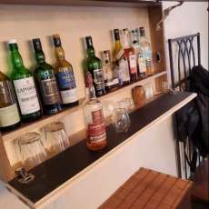 Flag Liquor Cabinet Open