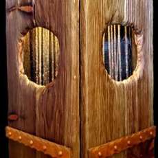 Rustic Indoor Fountain With Iron Straps