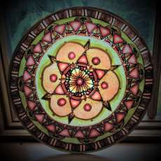 Stained Glass Window Cake Plate