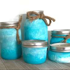 Custom Made Coastal Style Mason Jar Bathroom Set