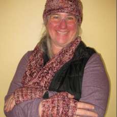 Pink Merino Wool Hat Set