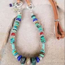 Turquoise Necklace on Deerskin Lace