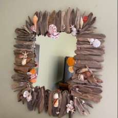 Drift Wood and Sea Shell Mirror
