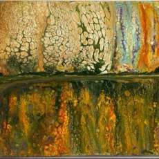 Acrylic Pour Swipe on Canvas