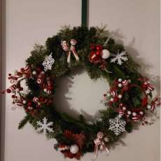 Candy Cane Wreath