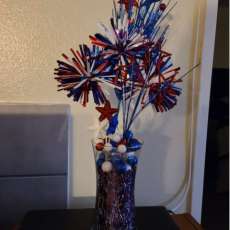 Red, White and Blue Vase