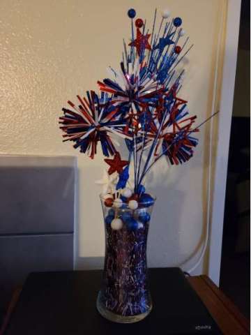 Red, White and Blue Vase