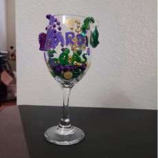 Mardi Gras Glass