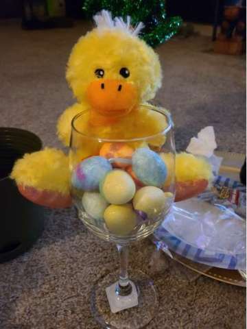 Duck/Easter Eggs Glass