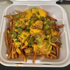 Loaded Cheesy Chicken Bites Fries