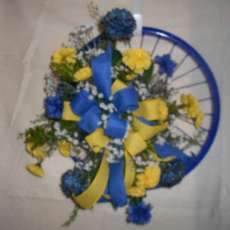 Blue Bike Wheel