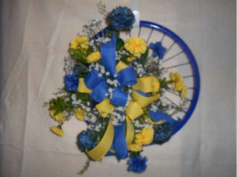 Blue Bike Wheel