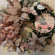 Rose Gold Holiday Wreath