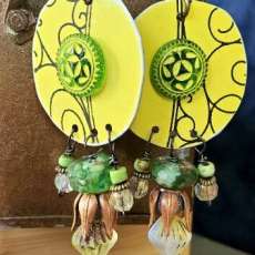 Upcycled Tin Vintage Earrings