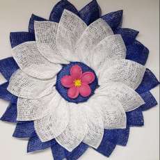 Blue and White Flower