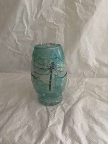 7 Inch Decoupage Vase 749