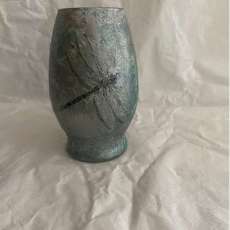 7 Inch Decoupage Vase746 Bqck of 747