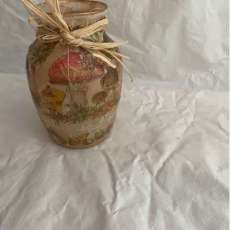 7 Inch Decoupage Vase 733 Back of 734