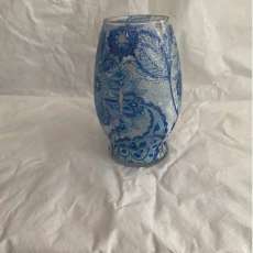 7 Inch Decoupage Vase 728 Back of 729