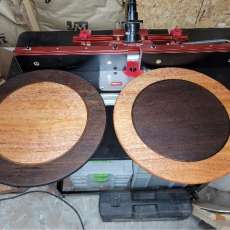 Mahogany and Walnut Lazy Susans