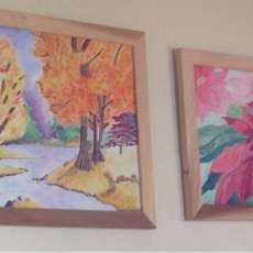 Fall Evening / Pointsettias