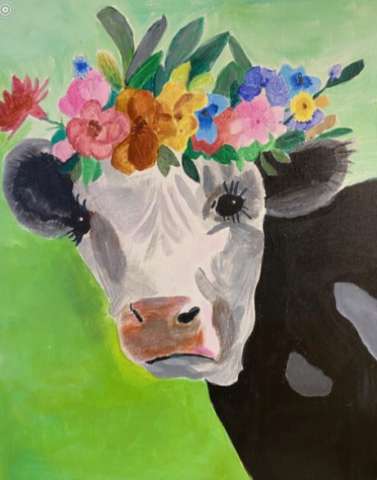 Flower Crown Cow
