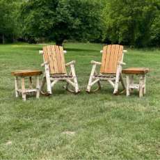 Two Rocking Chairs and Two Side Tables