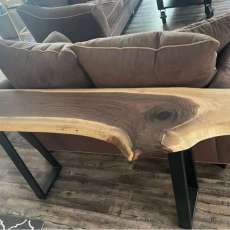 Live Edge Wood Sofa Table