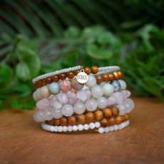 Wrap Stacked Bead Bracelet/Cuff