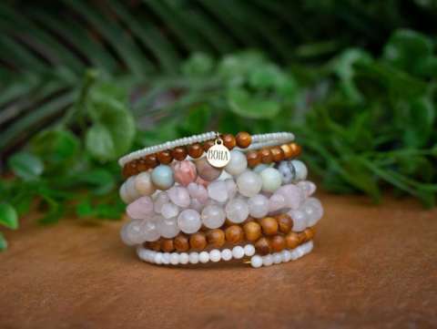 Wrap Stacked Bead Bracelet/Cuff