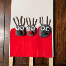 Rock and Wood Reindeer