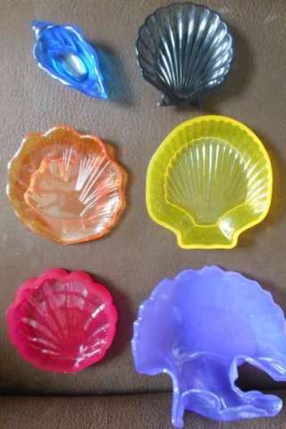 Shell Shaped Resin Dishes