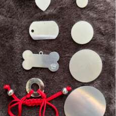 Silver Dog Tags, Bracelet and Necklace Charms