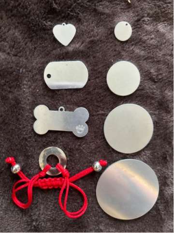 Silver Dog Tags, Bracelet and Necklace Charms