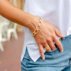 Brook & Branch Infinity Toggle Bracelet and Whirlwind Statement Ring