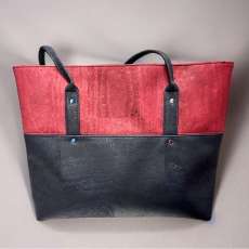 Red and Navy Cork Bag